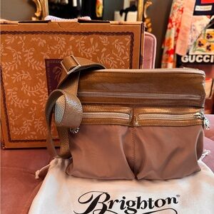 Brighton Tan Crossbody Bag with Structured Design